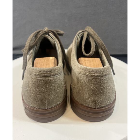 Clarks Low Top Suede Leather Sneakers Shoes Tan Men Size 10.5 Comfort Casual - Picture 12 of 15